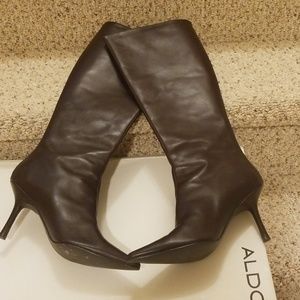 Aldo Brown Leather Boots